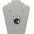 Dee-Vine Designs • Swarovski Crystal and Pearl Necklace With Hand Painted Pendent