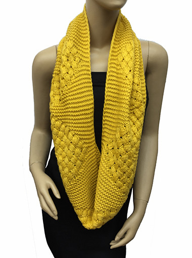 Unisex Knit Infinity Winter Loop Scarf Solid Colors Assorted Dozen
