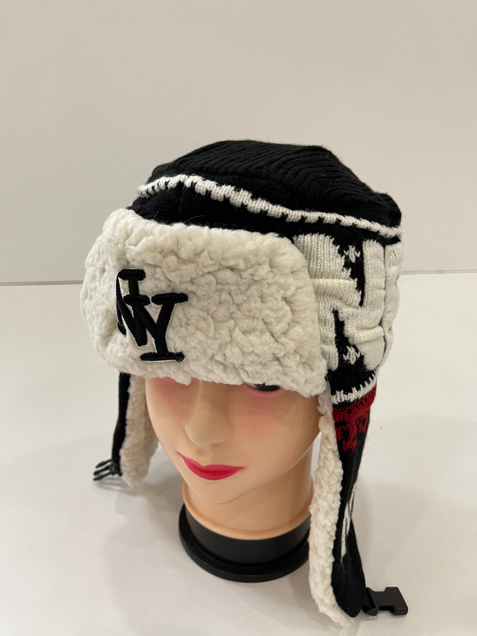 SALE! New York Ear-Flap Faux Fur Knit Hats Assorted Dozen # H1123