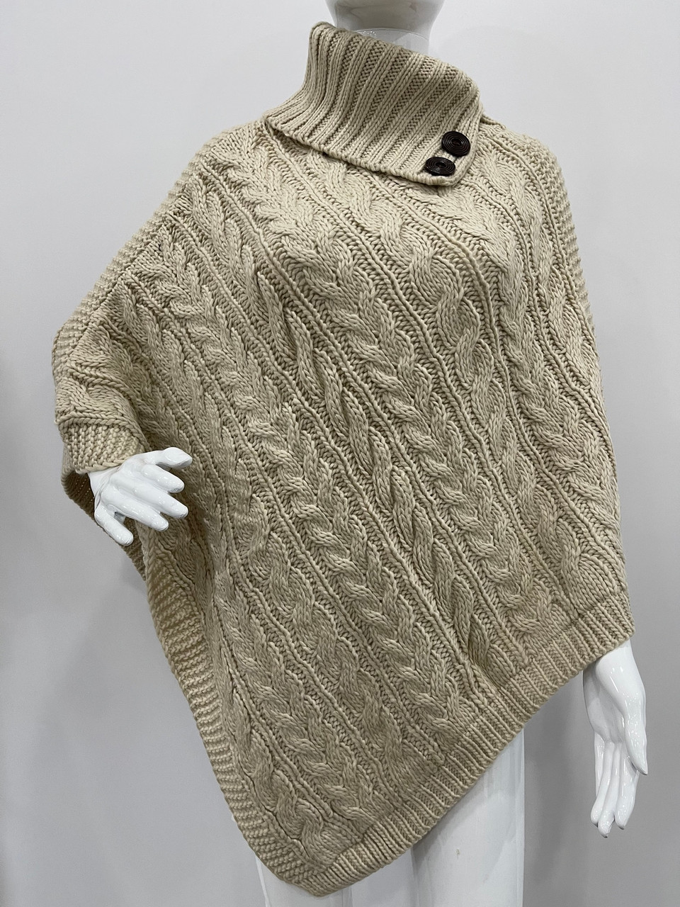 The Cable Knit Poncho Sweater –