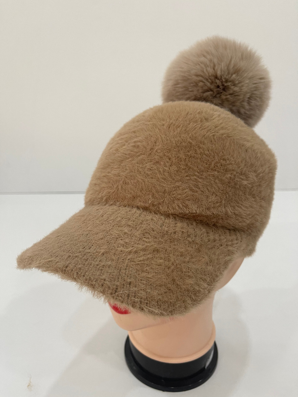 NEW! Fashion Knit Cap with Detachable Faux Fur Pom Pom  display picture 1