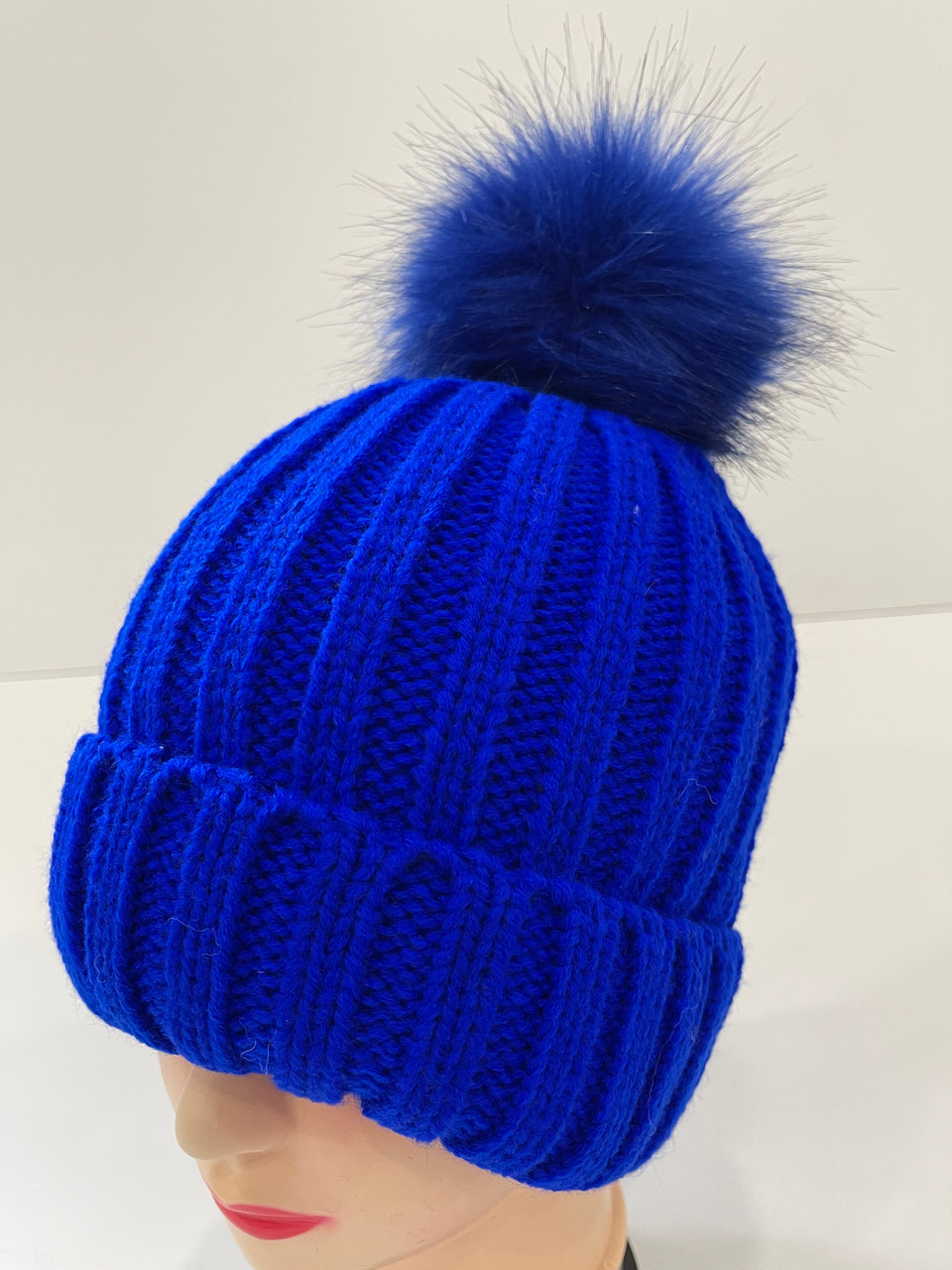 SALE! Unisex Beanie with Faux Fur Pom Pom Assorted Dozen  display picture 2