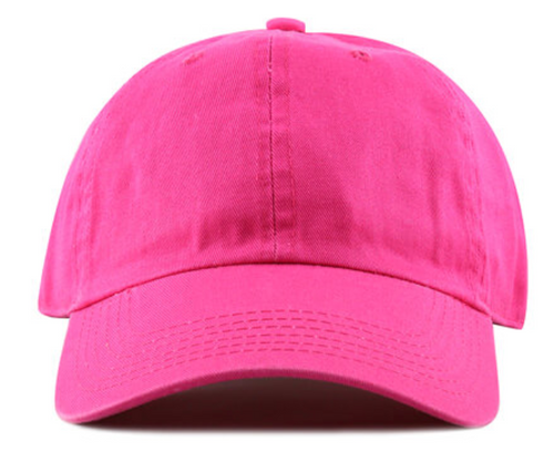 Unisex Lightweight Stonewashed Baseball Cap Hot Pink # 1400