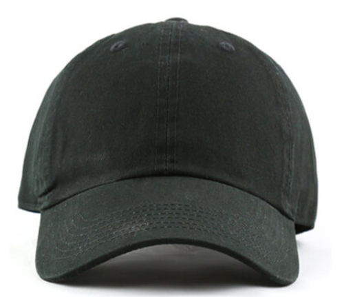 Unisex Lightweight Stonewashed Baseball Cap Black # 1401