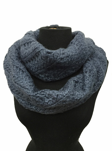 Unisex Knit Infinity Winter Loop Scarf Solid Colors Assorted Dozen