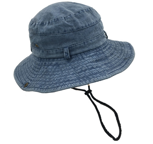 Unisex Lightweight Packable Pigment Dyed Summer Safari Hat Navy # 8069-4