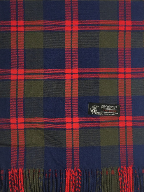                           Cashmere Feel Scarves Navy / Red K 69-43