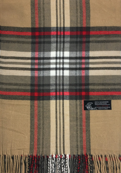                            Cashmere Feel Scarves Beige / Gray K 69-44