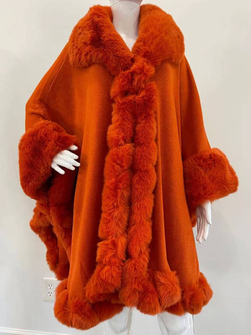 Elegant Women's - Faux Fur Poncho Cape # P256