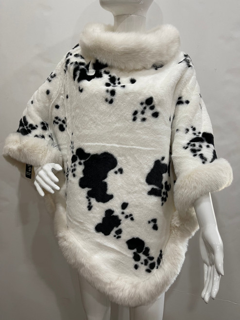 NEW! Elegant Women's - Faux Fur Pullover Poncho # P283