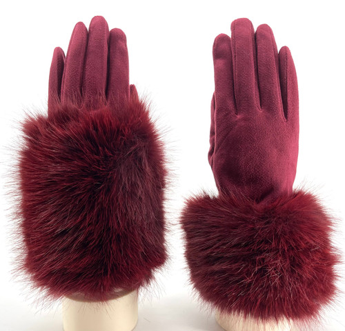   NEW ! Fashion Touch  Faux Fur Gloves   Assorted Dozen # G2160