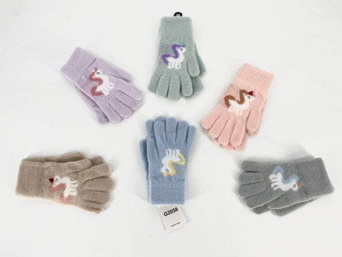  KIDS' Fashion Cozy Cute Animal Gloves Assorted Dozen # G2058