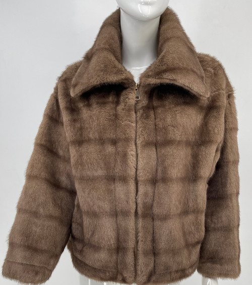  NEW! Elegant Women's - Faux Fur Poncho Coat # P320