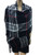 Cashmere Feel shawl  Scarves  Black # 961-2
