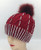                                                     New!  Knit Cable Rhinestone Hats with Fur Ball Assorted Dozen #H1200