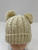 Kid's Cute Knit Beanie Hats with Faux Fur Pom Pom Ears # K002
