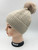 Cable Knit Beanie with Faux Fur Pom # H1291