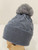 NEW! Knit Cable Beanie with Faux Fur Pom # H1315