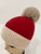 NEW! Knit Cable Beanie with Faux Fur Pom # H1317