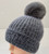 NEW! Knit Cable Beanie with Faux Fur Pom  # H1320