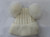 Kid's Cute Knit Beanie Hats with Faux Fur Pom Pom Ears # K011