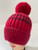 NEW! Knit Cable Beanie with Faux Fur Pom # H1313