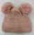 NEW! Knit Cable Beanie with Double Pom Pom and Rhinestones # H1339