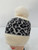 NEW! Leopard Print Knit Cable Beanie with Faux Fur Pom # H1343