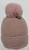 NEW! Knit Cable Beanie with Faux Fur Pom Pom # H1383