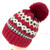                              NEW! Knit Cable Beanie with Faux Fur Pom Pom # H1350
