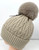                               NEW! Knit Cable Beanie with Faux Fur Pom Pom # H1348B