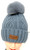                                NEW! Knit Cable Beanie with Faux Fur Pom Pom # H1344