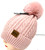                               NEW! Knit Cable Beanie with Faux Fur Pom Pom # H1342