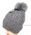                              NEW! Knit Cable Beanie with Faux Fur Pom Pom # H1352B