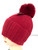                                NEW! Knit Cable Beanie with Faux Fur Pom Pom # H1351B