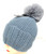                                NEW! Knit Cable Beanie with Faux Fur Pom Pom # H1351B