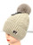                               NEW! Knit Cable Beanie with Faux Fur Pom Pom # H1345