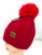                               NEW! Knit Cable Beanie with Faux Fur Pom Pom # H1347B