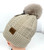                               NEW! Knit Cable Beanie with Faux Fur Pom Pom # H1347B
