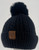  NEW! Knit Cable Beanie with Faux Fur Pom Pom # H1342