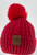  NEW! Knit Cable Beanie with Faux Fur Pom Pom # H1342