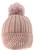  NEW! Knit Cable Beanie with Faux Fur Pom Pom # H1346