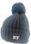   NEW! Knit Cable Beanie with Faux Fur Pom Pom  # H3103