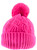        NEW! Knit Cable Beanie with Faux Fur Pom Poms # H3112