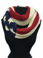    USA American Flag Winter Knit Infinity Loop Circle Scarf Dozen  #521