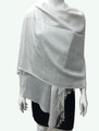 Solid Color Metallic Pashmina White Dozen #8-5