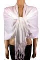 Pashmina Solid White # 2-2