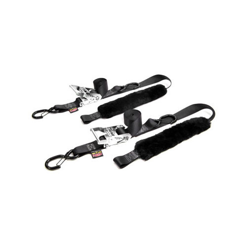 2" Premium Ratchet Straps w/Sheepskin Motorcycle Tie Down Straps