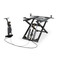 Direct-Lift Pro-6M Mid Rise Lift with swing arm adapters and height extensions