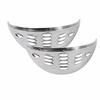 ACC-C10-3371 - LOUVERED CHROME EYEBROWS - ALL BEETLE / BUS / TYPE 3 / THING
